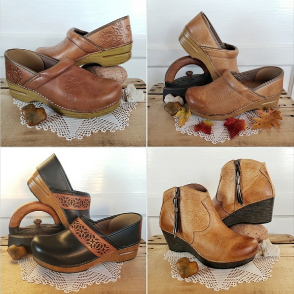 Neutral Dansko Pro Clogs Booties boho cottage chore minimalist coastal comfort - Picture 6 of 16